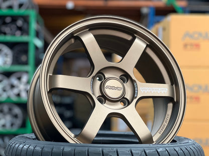 New 16X7 ET40 AOW 11 Flow Formed TE37 Rim (4 wheel) Matt Bronze 4X100