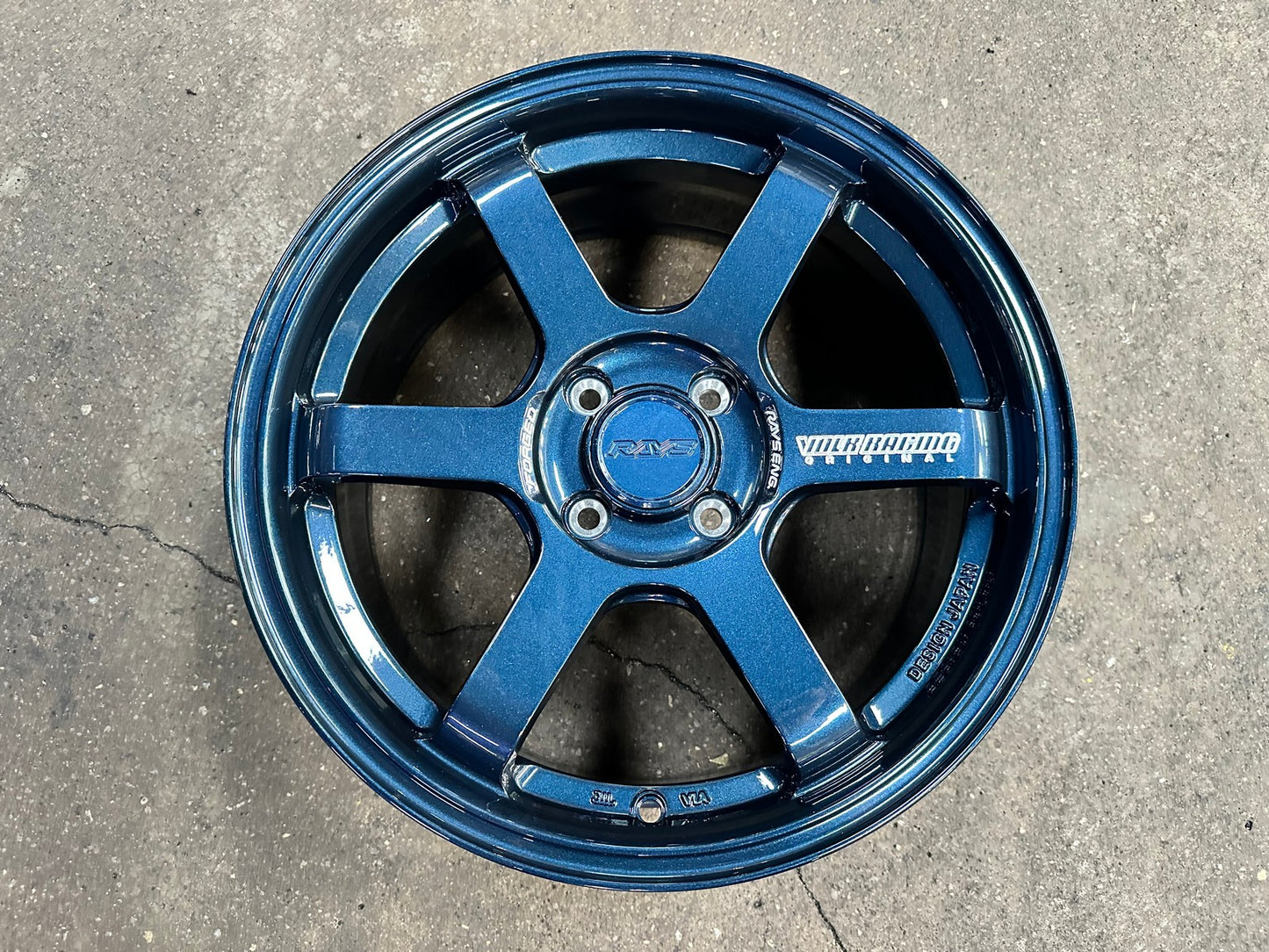 New 16X7 ET40 AOW Flow Formed TE37 Rim (4 wheel) Gloss Blue 4X100