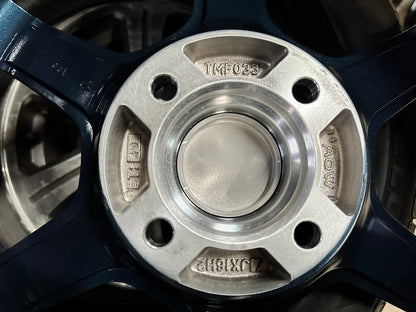 New 16X7 ET40 AOW Flow Formed TE37 Rim (4 wheel) Gloss Blue 4X100