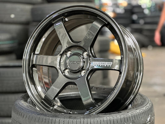New 16X7 ET40 AOW 11 Flow Formed TE37 Rim (4 wheel) Gloss Gunmetal 4X100
