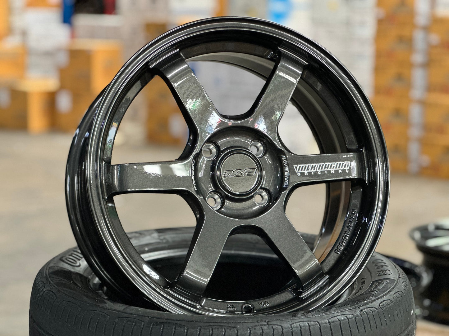 New 16X7 ET40 AOW 11 Flow Formed TE37 Rim (4 wheel) Gloss Gunmetal 4X100