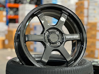 New 16X7 ET40 AOW 11 Flow Formed TE37 Rim (4 wheel) Gloss Gunmetal 4X100