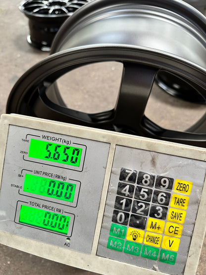 New 15X7 ET35 AOW Flow Formed TE37CR Rim (4 wheel) Matt Gunmetal 4X100