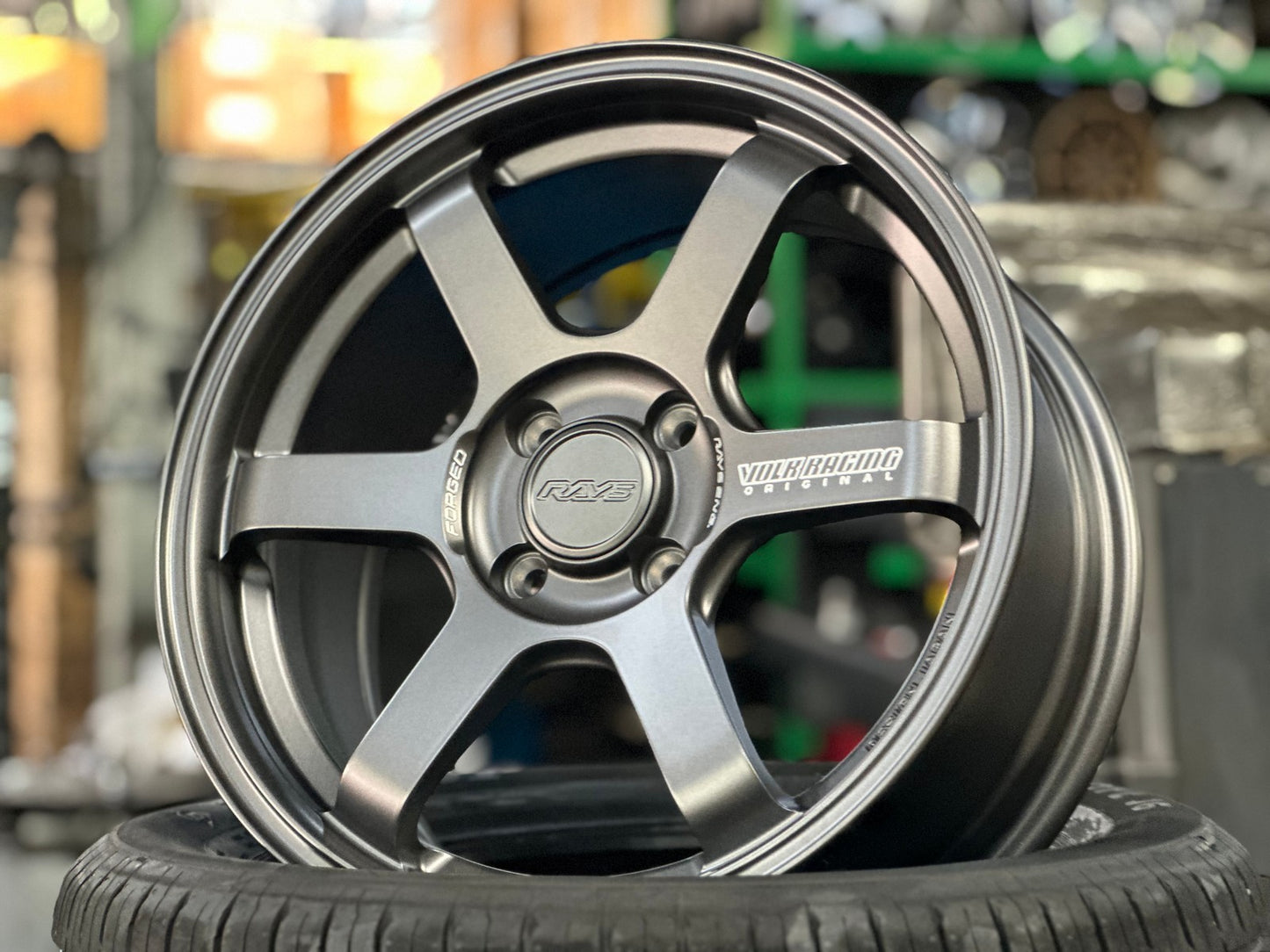 New 16X7 ET40 AOW Flow Formed TE37CR Rim (4 wheel) Matt Gunmetal 4X100