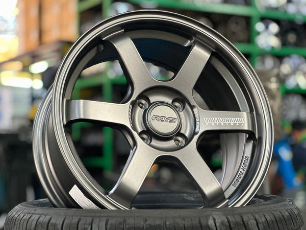 New 16X7 ET40 AOW Flow Formed TE37CR Rim (4 wheel) Matt Gunmetal 4X100