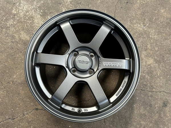 New 16X7 ET40 AOW Flow Formed TE37CR Rim (4 wheel) Matt Gunmetal 4X100