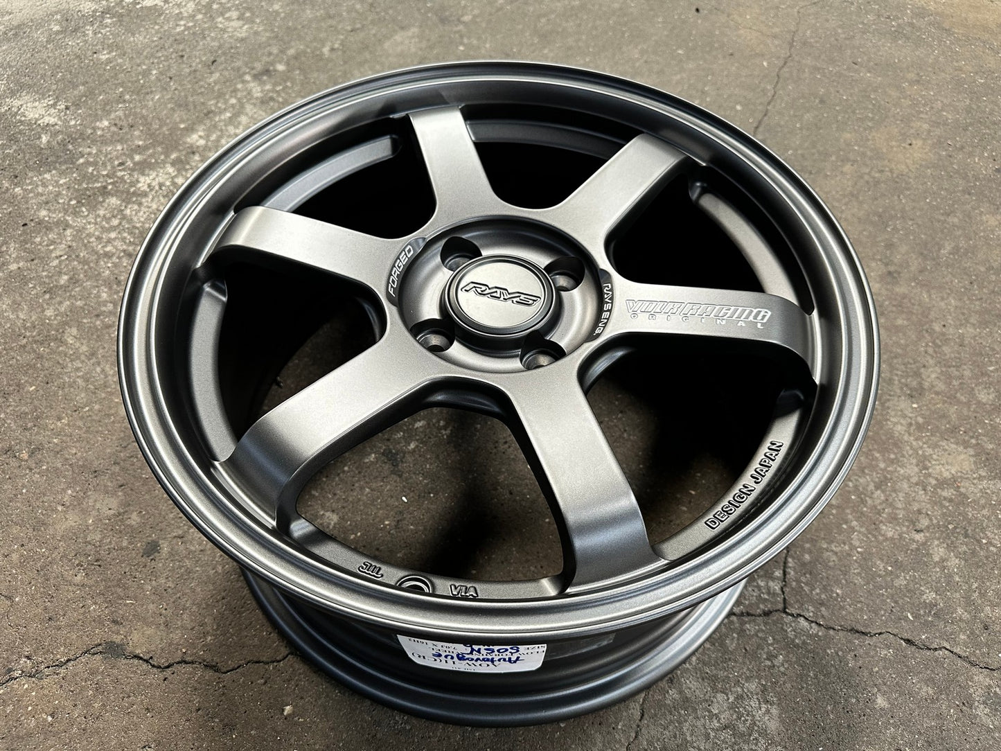 New 16X7 ET40 AOW Flow Formed TE37CR Rim (4 wheel) Matt Gunmetal 4X100