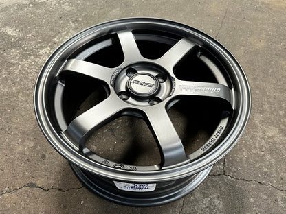 New 16X7 ET40 AOW Flow Formed TE37CR Rim (4 wheel) Matt Gunmetal 4X100