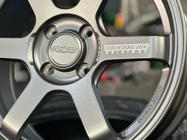 New 16X7 ET40 AOW Flow Formed TE37CR Rim (4 wheel) Matt Gunmetal 4X100