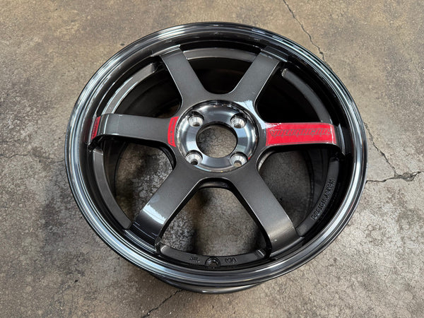 New 16X7 ET40 AOW Flow Formed TE37SLRim (4 wheel) Gloss Gunmetal 4X100