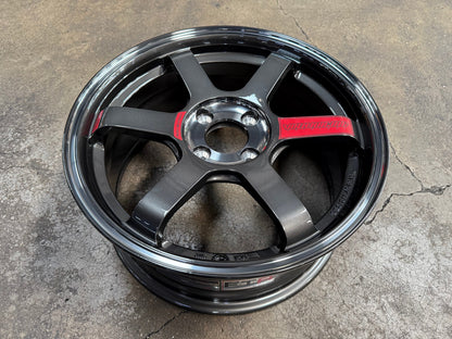 New 16X7 ET40 AOW Flow Formed TE37SLRim (4 wheel) Gloss Gunmetal 4X100