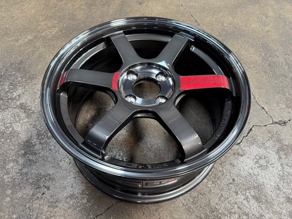 New 16X7 ET40 AOW Flow Formed TE37SLRim (4 wheel) Gloss Gunmetal 4X100