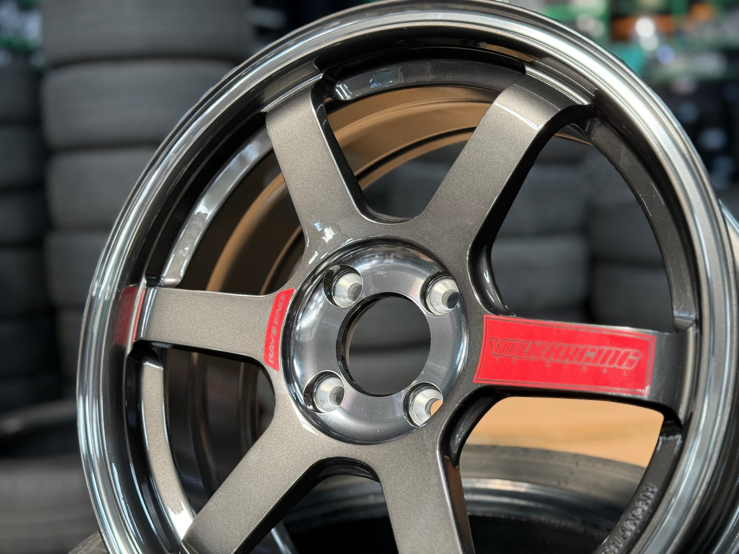 New 16X7 ET40 AOW Flow Formed TE37SLRim (4 wheel) Gloss Gunmetal 4X100