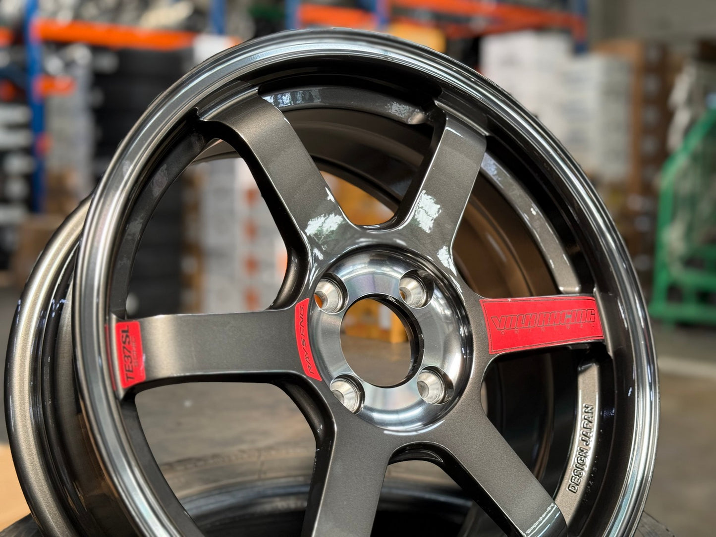 New 16X7 ET40 AOW Flow Formed TE37SLRim (4 wheel) Gloss Gunmetal 4X100