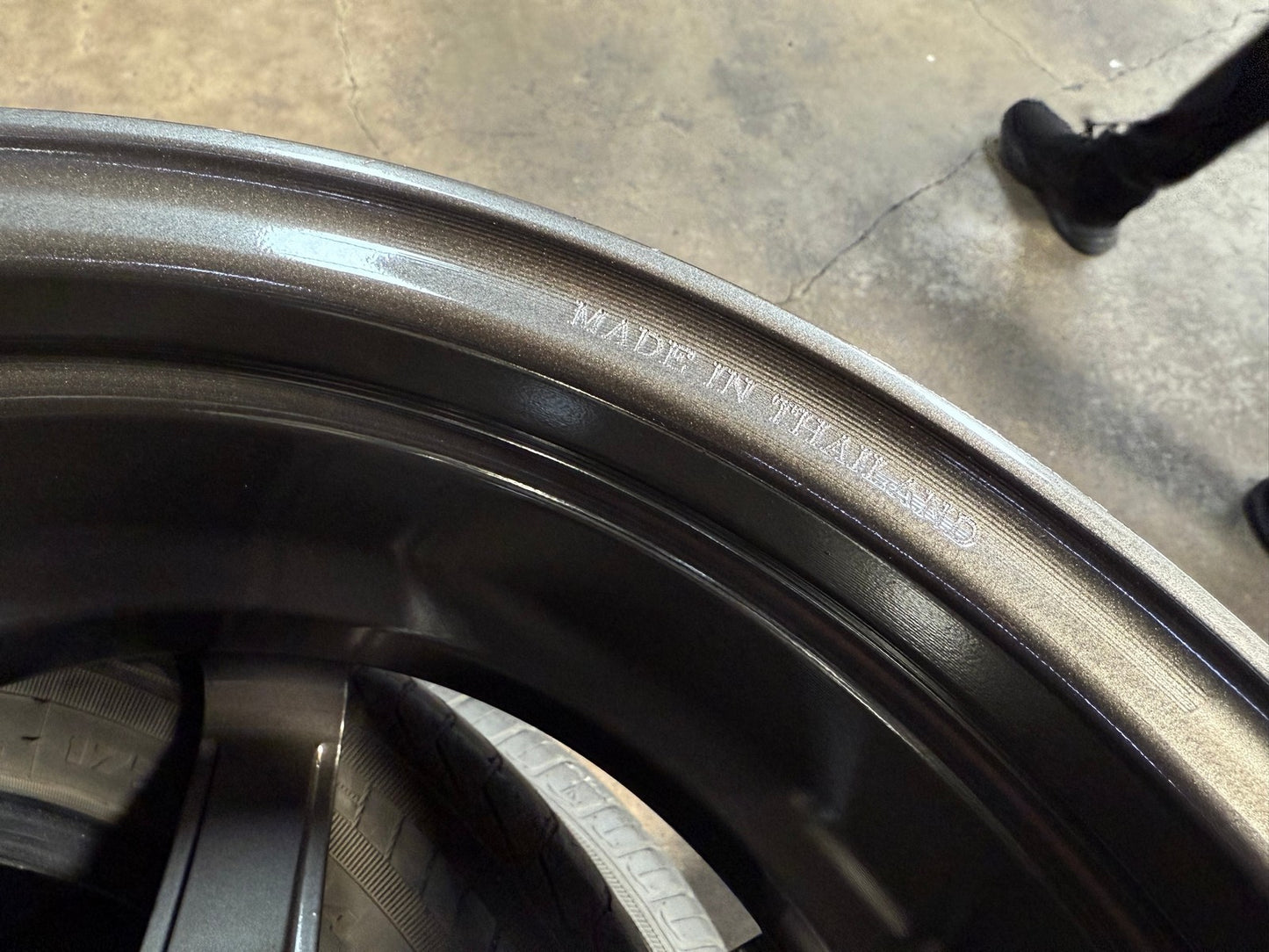 New 16X7 ET40 AOW Flow Formed TE37SLRim (4 wheel) Gloss Gunmetal 4X100