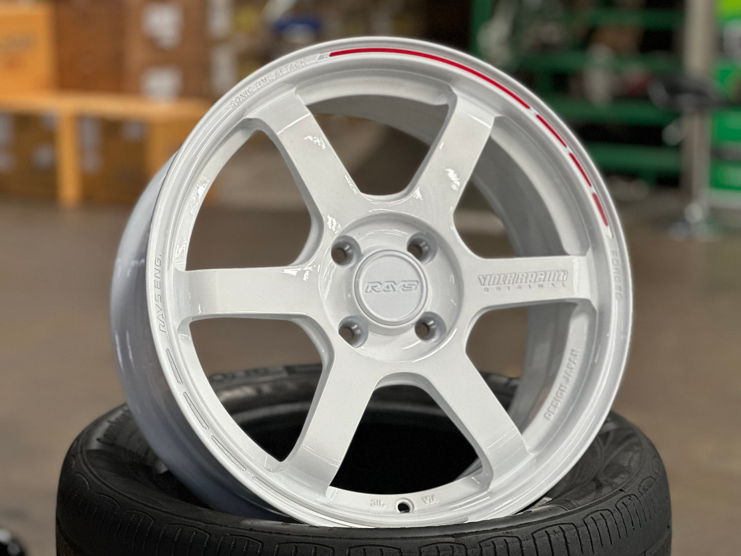 New 16X7 ET40 AOW Flow Formed Sonic Time Attack Rim (4 wheel) Gloss White 4X100