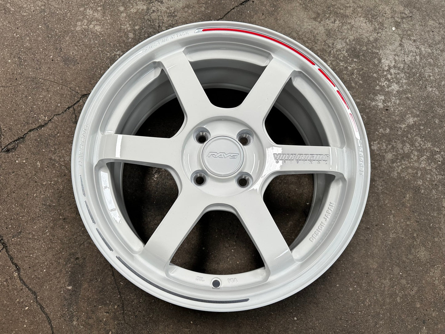 New 16X7 ET40 AOW Flow Formed Sonic Time Attack Rim (4 wheel) Gloss White 4X100