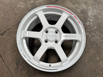 New 16X7 ET40 AOW Flow Formed Sonic Time Attack Rim (4 wheel) Gloss White 4X100
