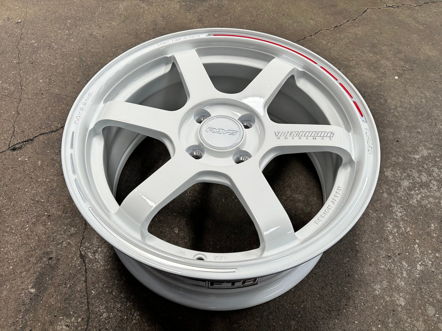 New 16X7 ET40 AOW Flow Formed Sonic Time Attack Rim (4 wheel) Gloss White 4X100