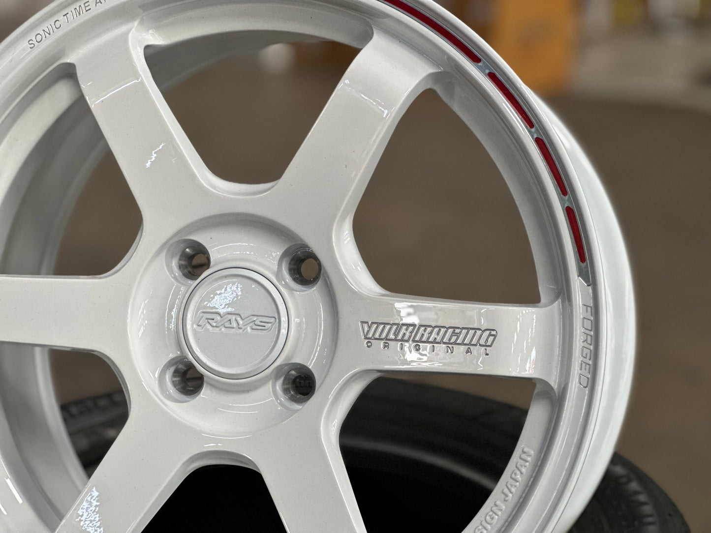 New 16X7 ET40 AOW Flow Formed Sonic Time Attack Rim (4 wheel) Gloss White 4X100