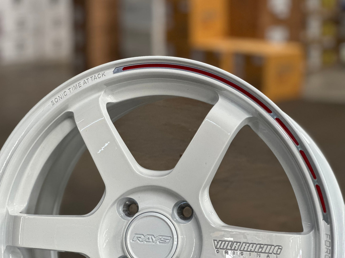 New 16X7 ET40 AOW Flow Formed Sonic Time Attack Rim (4 wheel) Gloss White 4X100