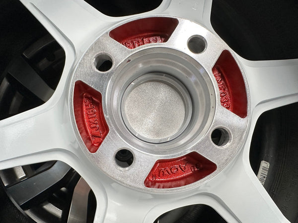 New 16X7 ET40 AOW Flow Formed Sonic Time Attack Rim (4 wheel) Gloss White 4X100