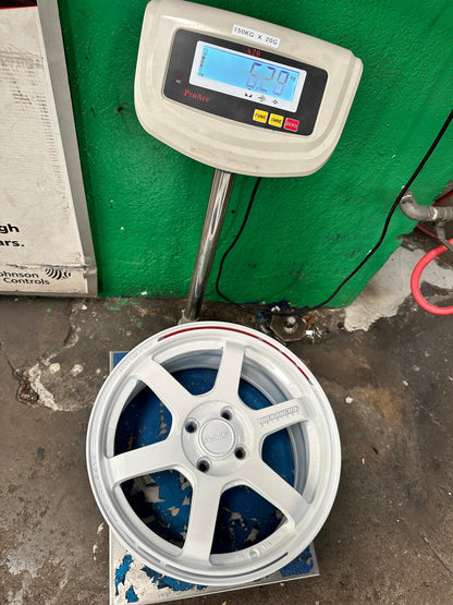 New 16X7 ET40 AOW Flow Formed Sonic Time Attack Rim (4 wheel) Gloss White 4X100