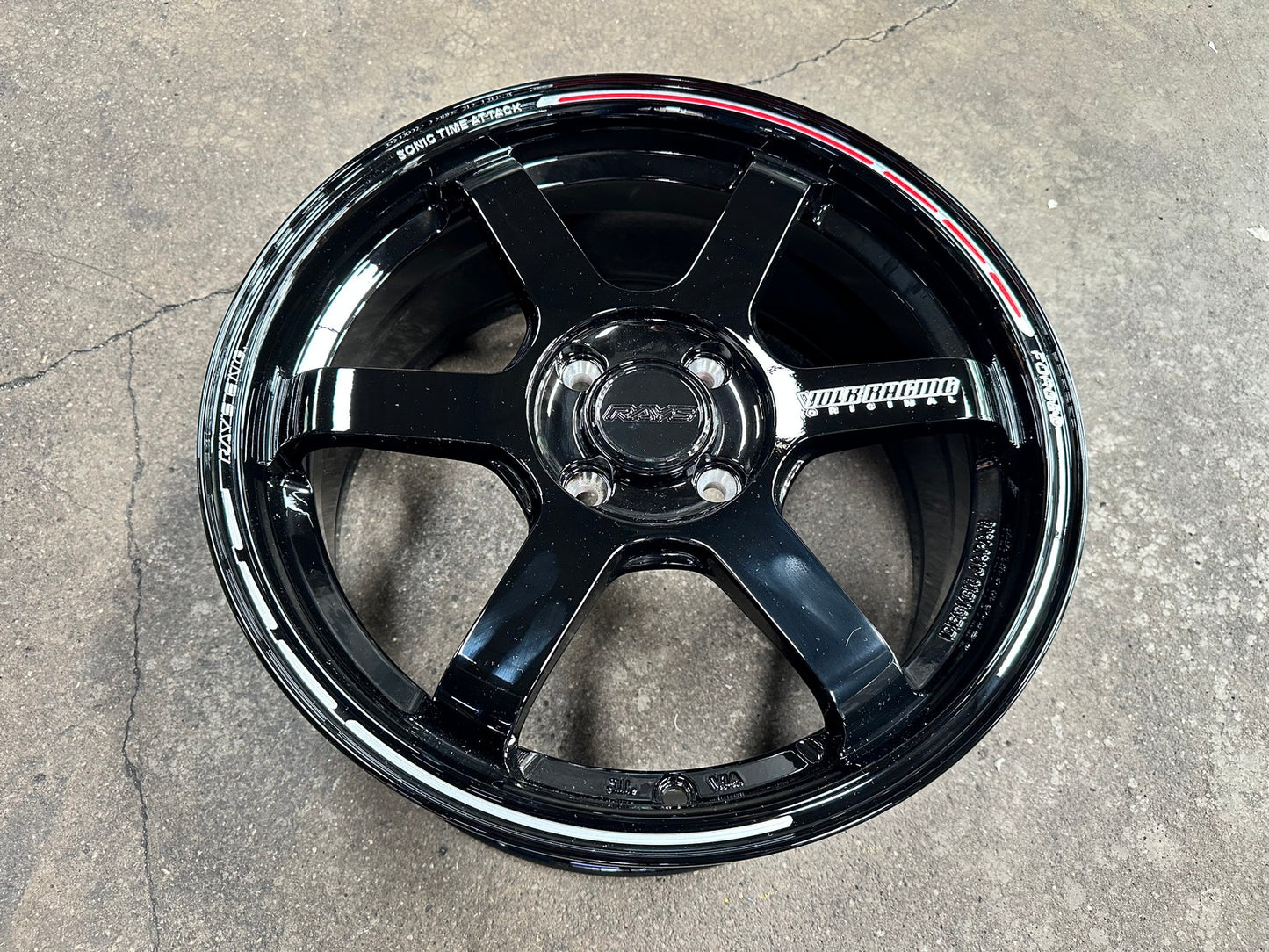 New 16X7 ET40 AOW Flow Formed Sonic Time Attack Rim (4 wheel) Gloss Black 4X100