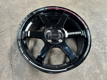 New 16X7 ET40 AOW Flow Formed Sonic Time Attack Rim (4 wheel) Gloss Black 4X100
