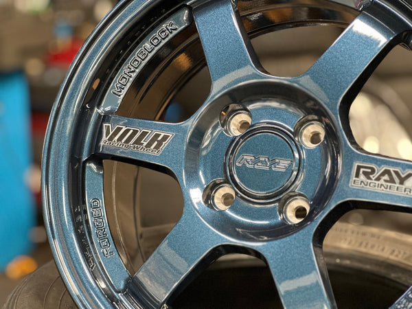 New 15X7 ET35 AOW Flow Formed TE37 Rim (4 wheel) Gloss Blue 4X100