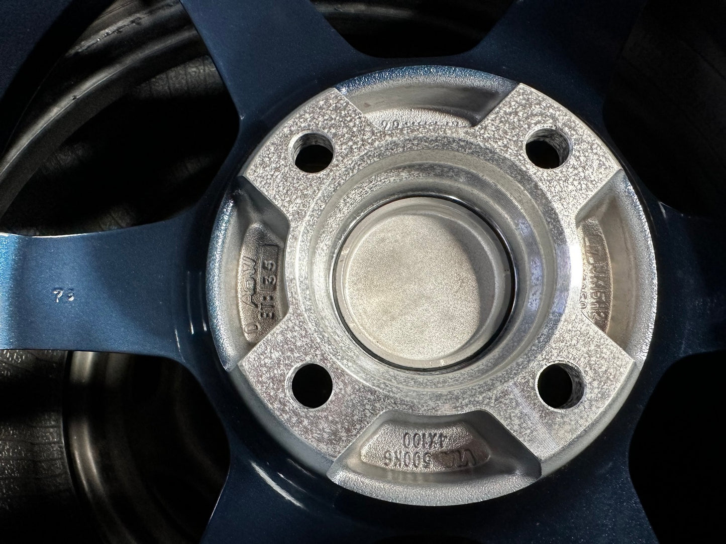 New 15X7 ET35 AOW Flow Formed TE37 Rim (4 wheel) Gloss Blue 4X100