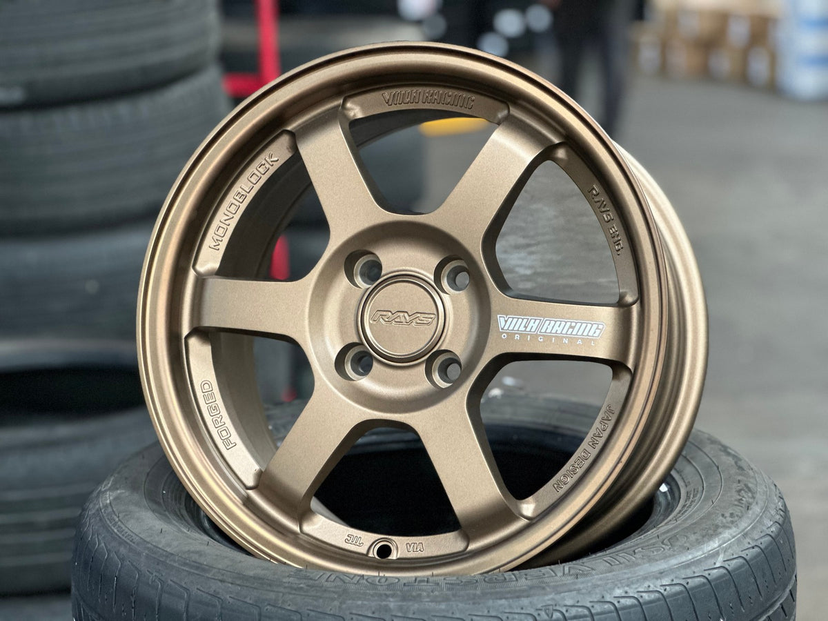 New 15X7 ET35 AOW Flow Formed TE37 Rim (4 wheel) Matt Bronze 4X100 WE