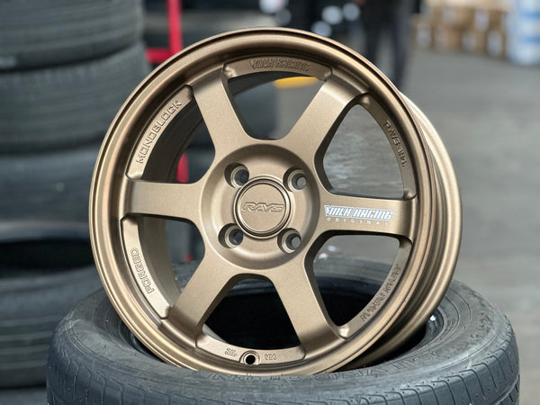 New 15X7 ET35 AOW Flow Formed TE37 Rim (4 wheel) Matt Bronze 4X100 WE