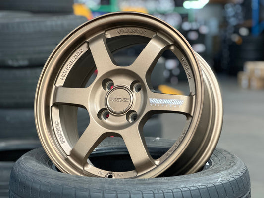 New 15X7 ET35 AOW Flow Formed TE37 Rim (4 wheel) Matt Bronze 4X100 WE