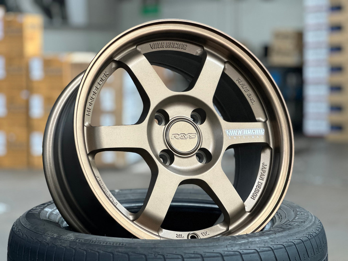 New 15X7 ET35 AOW Flow Formed TE37 Rim (4 wheel) Matt Bronze 4X100 WE