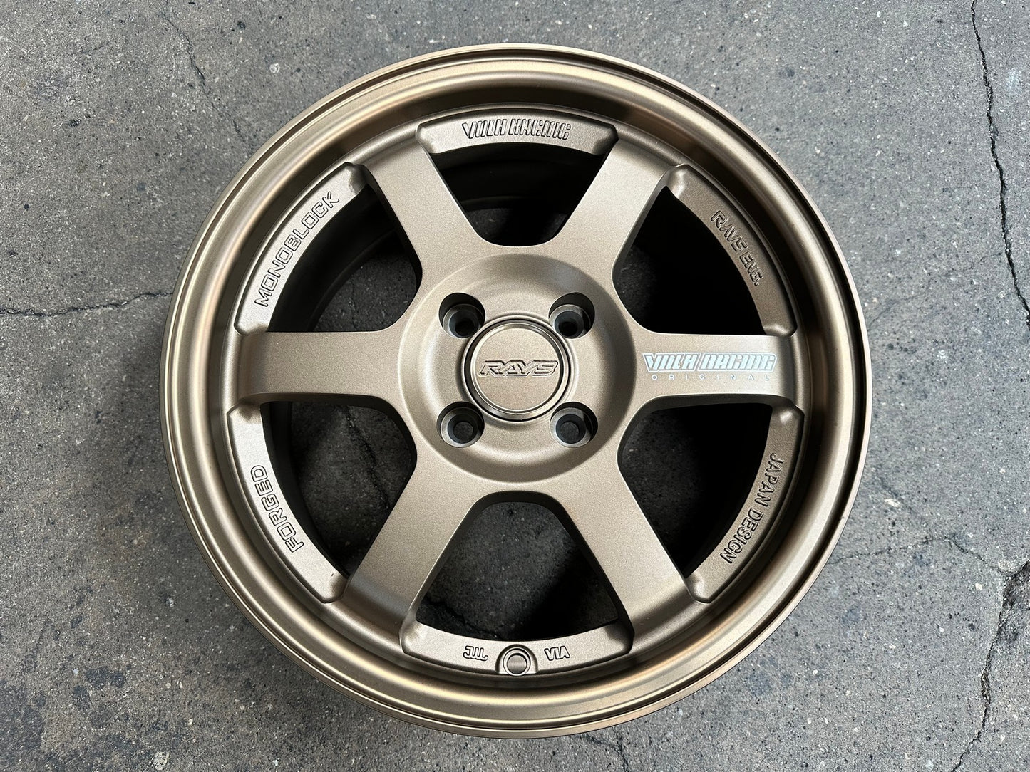 New 15X7 ET35 AOW Flow Formed TE37 Rim (4 wheel) Matt Bronze 4X100 WE