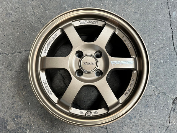 New 15X7 ET35 AOW Flow Formed TE37 Rim (4 wheel) Matt Bronze 4X100 WE