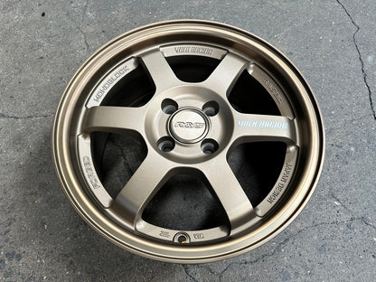 New 15X7 ET35 AOW Flow Formed TE37 Rim (4 wheel) Matt Bronze 4X100 WE