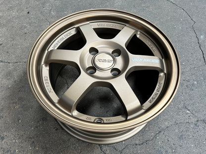New 15X7 ET35 AOW Flow Formed TE37 Rim (4 wheel) Matt Bronze 4X100 WE