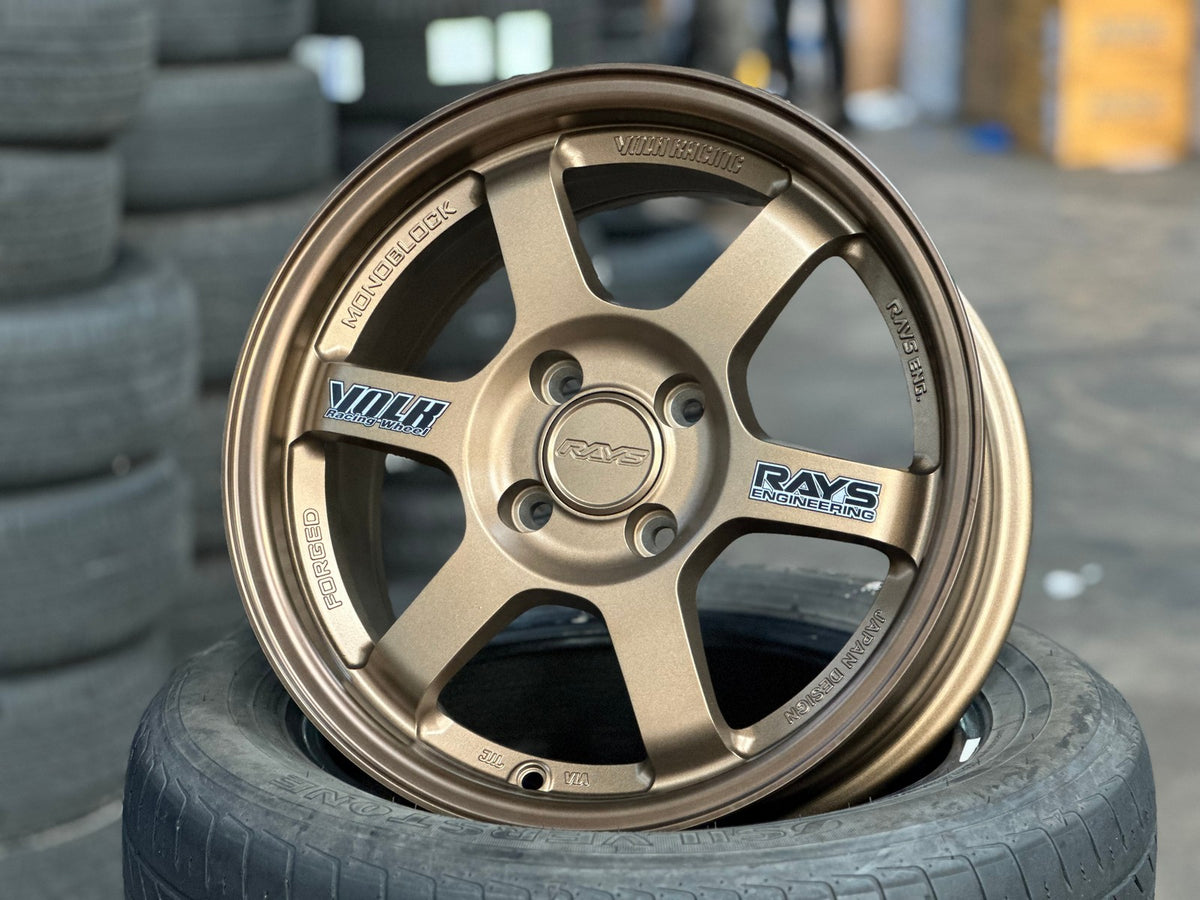 New 15X7 ET35 AOW Flow Formed TE37 Rim (4 wheel) Matt Bronze 4X100