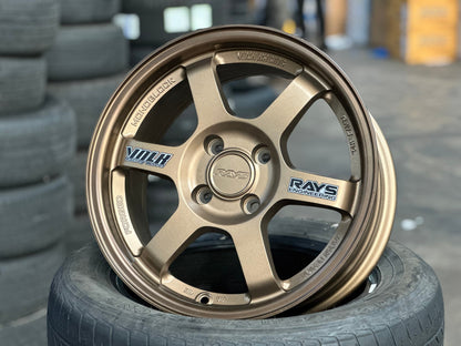New 15X7 ET35 AOW Flow Formed TE37 Rim (4 wheel) Matt Bronze 4X100