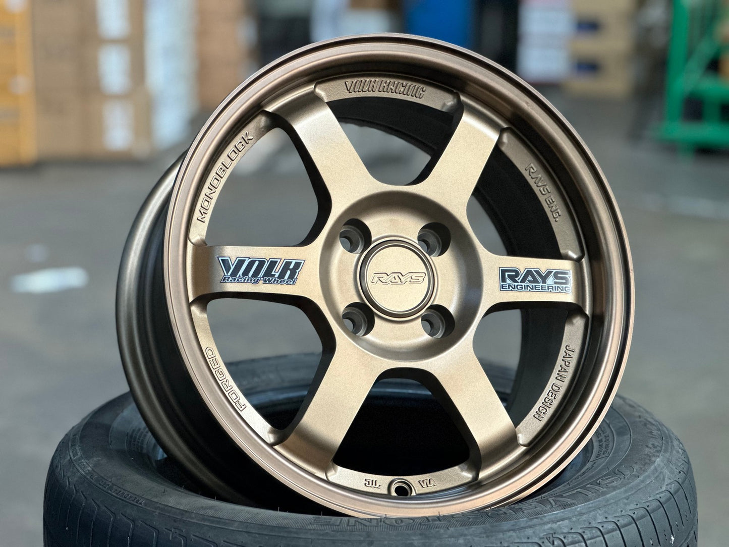 New 15X7 ET35 AOW Flow Formed TE37 Rim (4 wheel) Matt Bronze 4X100