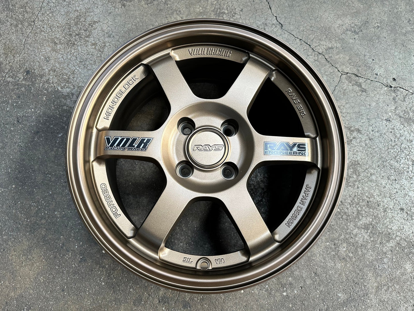 New 15X7 ET35 AOW Flow Formed TE37 Rim (4 wheel) Matt Bronze 4X100