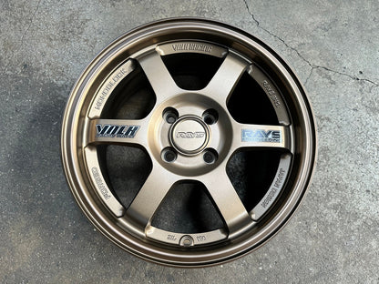 New 15X7 ET35 AOW Flow Formed TE37 Rim (4 wheel) Matt Bronze 4X100