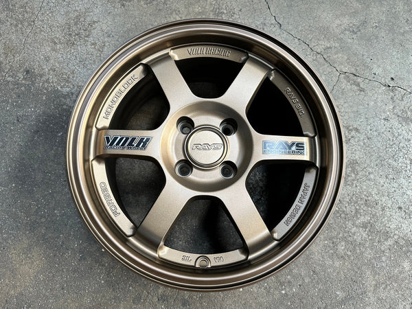 New 15X7 ET35 AOW Flow Formed TE37 Rim (4 wheel) Matt Bronze 4X100