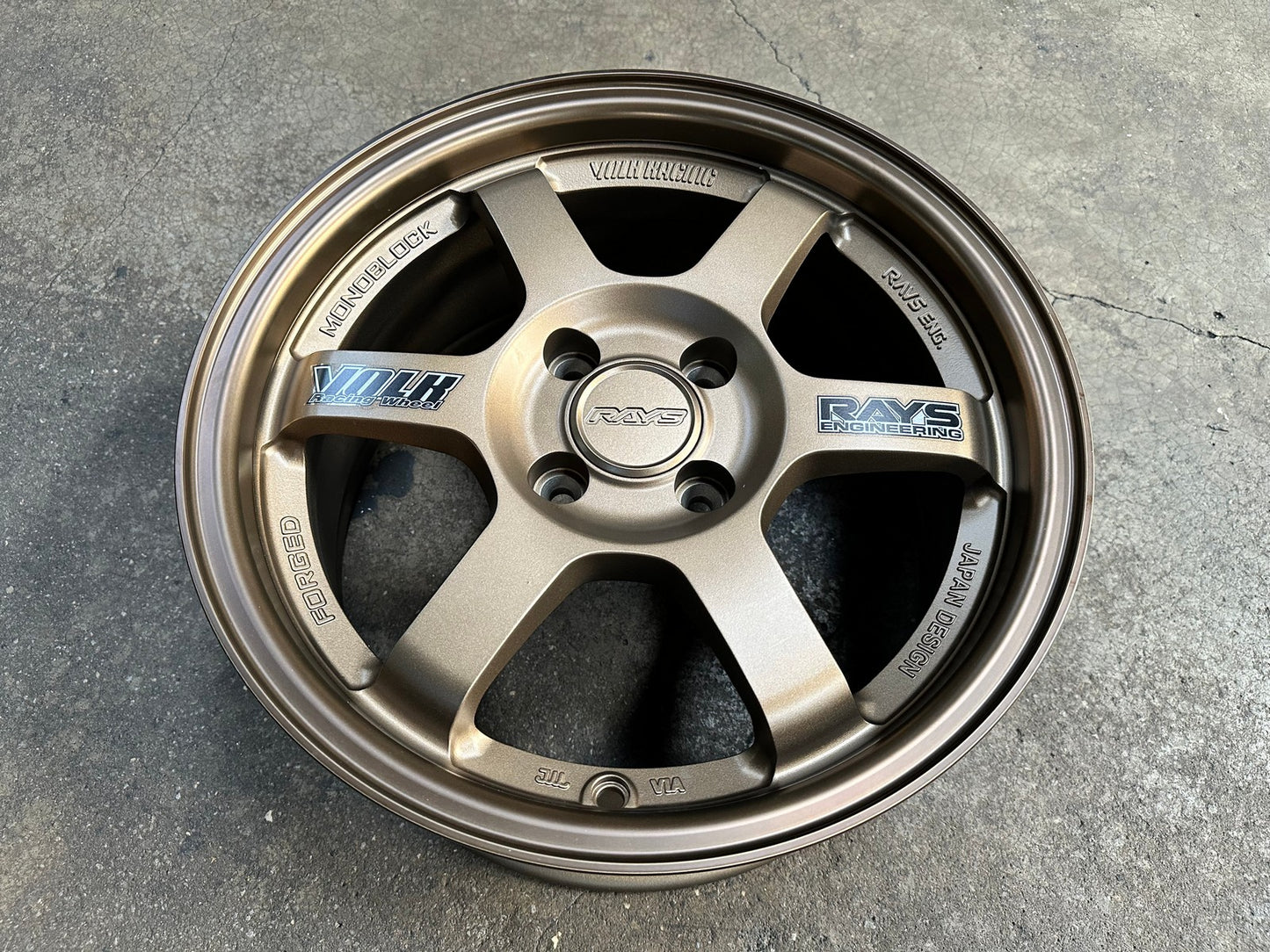 New 15X7 ET35 AOW Flow Formed TE37 Rim (4 wheel) Matt Bronze 4X100