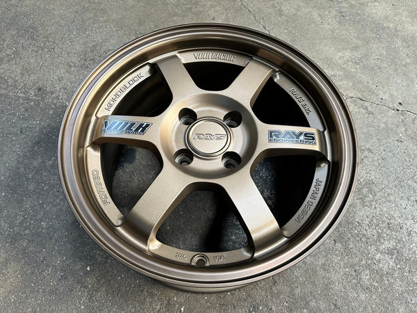 New 15X7 ET35 AOW Flow Formed TE37 Rim (4 wheel) Matt Bronze 4X100