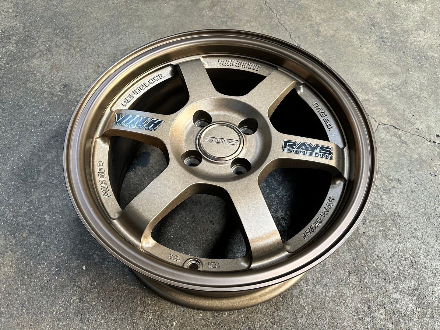 New 15X7 ET35 AOW Flow Formed TE37 Rim (4 wheel) Matt Bronze 4X100