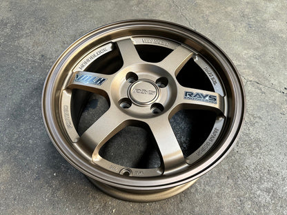 New 15X7 ET35 AOW Flow Formed TE37 Rim (4 wheel) Matt Bronze 4X100