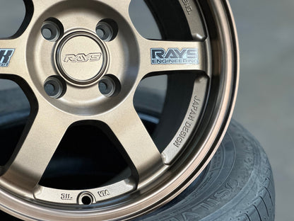 New 15X7 ET35 AOW Flow Formed TE37 Rim (4 wheel) Matt Bronze 4X100